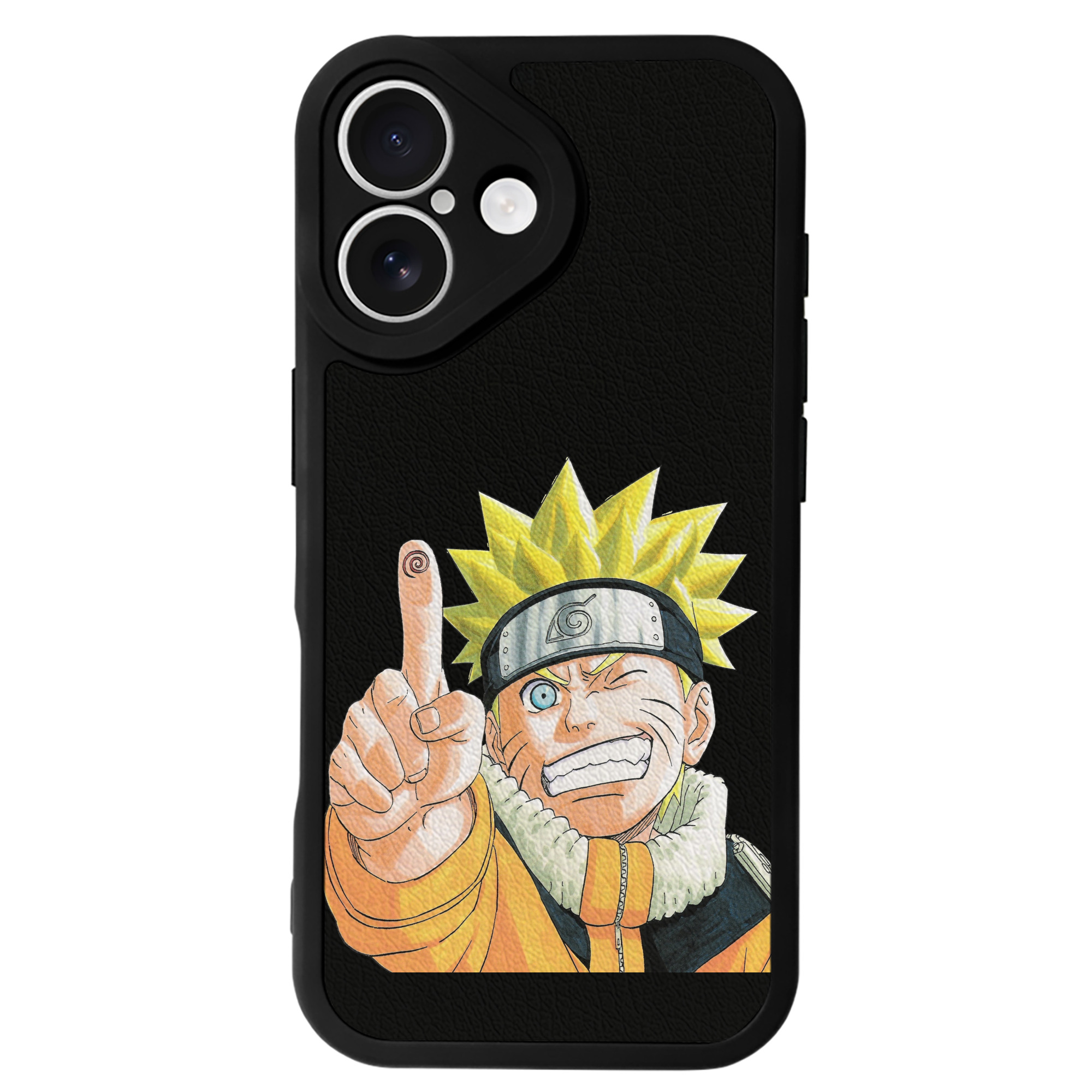 （画像用） NARUTO -ナルト- うずまき ナルト Uzumaki Naruto 【iPhone 16シリーズ対応】シリコンスマホケース（レザー調） 材質：シリコン